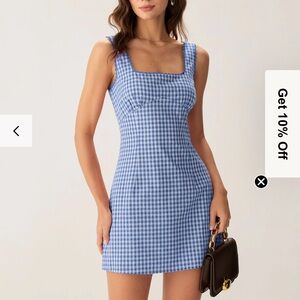 RIHOAS Blue Gingham Dress